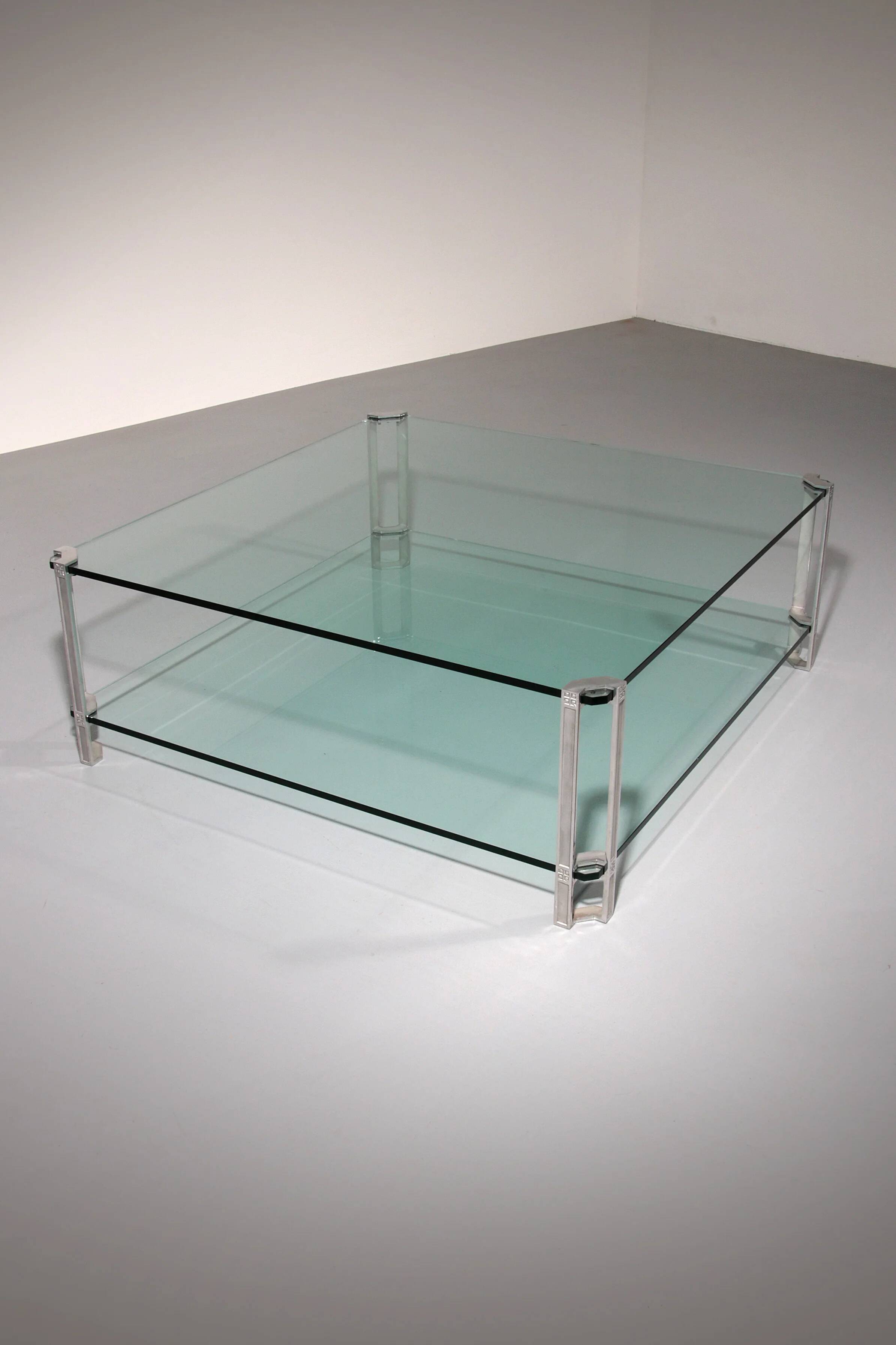 Large coffee table by Peter Ghyczy, model T24 (120x120x45)