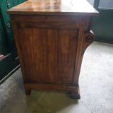Commode à crosse 4 tiroirs en noyer,  XIXème siècle