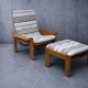 Charming Scandinavian armchair in solid wood, by Y. Ekstrom - Vintage 1970