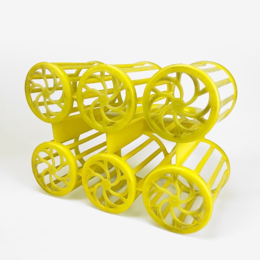 Vintage yellow bottle holders