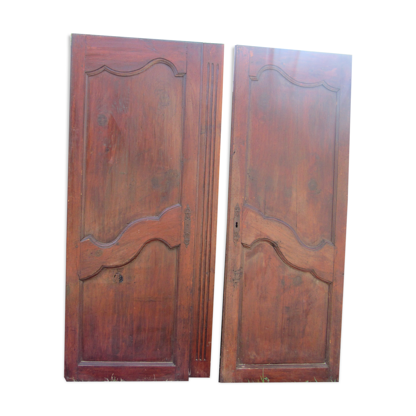 2 large oak doors