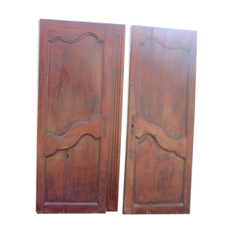 2 large oak doors