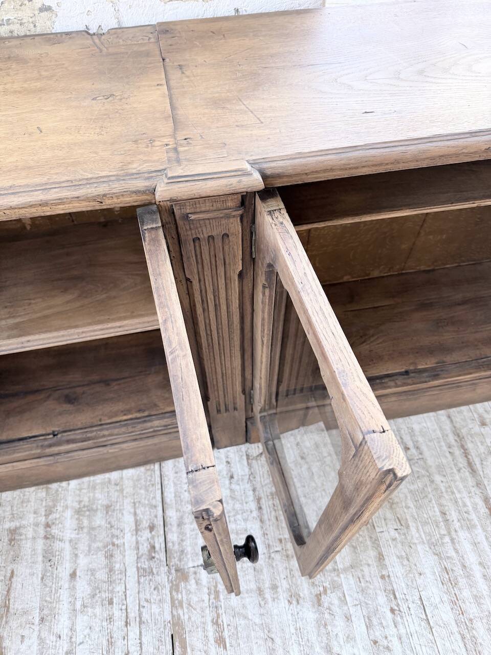 Enfilade display cabinet, solid oak, 1920.