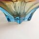 Free-form blue and burgundy crystal catchall – 1960s-70s