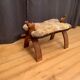 Tabouret en peau de chameau années 1960
