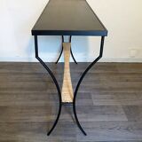 Vintage console in metal and rope