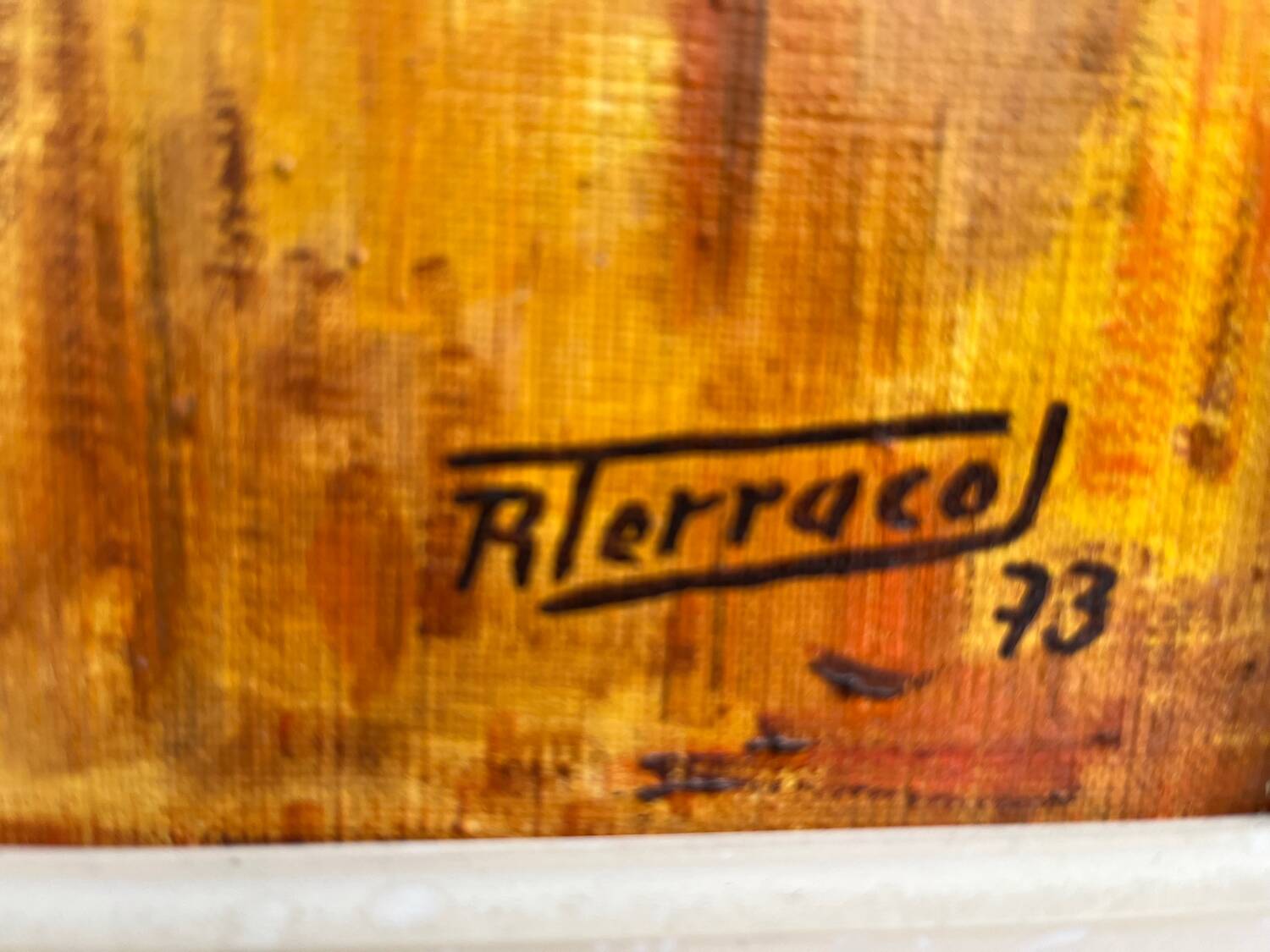 Painting: oil on canvas - still life with bouquet of flowers