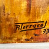 Painting: oil on canvas - still life with bouquet of flowers