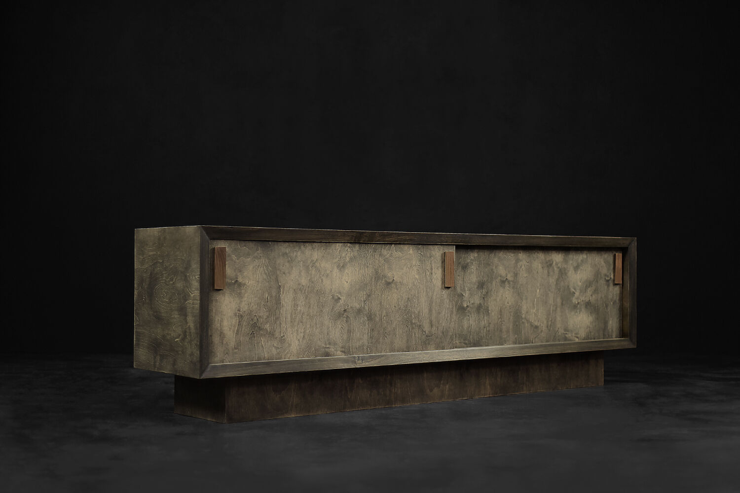 Industrial Vintage Mid-Century Scandinavian Brutalist Raw Poplar Sideboard, 1960s