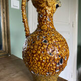 Fat lava vase signed henri collioure 1978