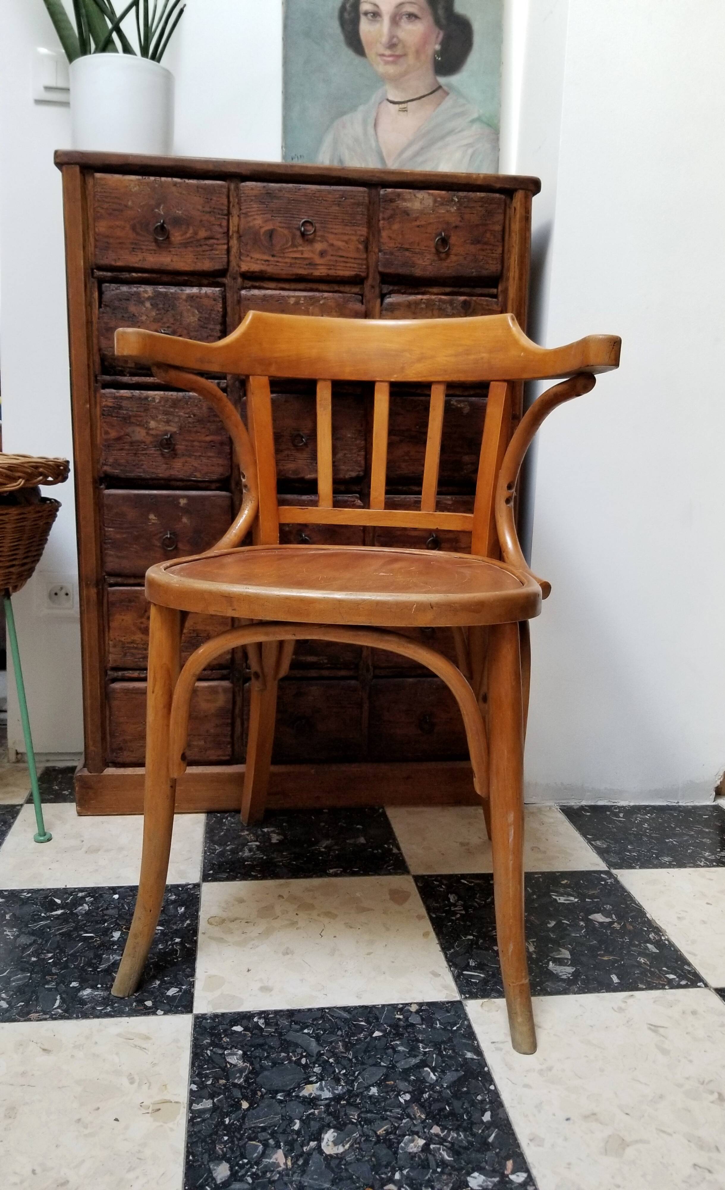 Fauteuil bois courbé