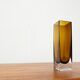Mid-century minimalist amber coloured glass vase, 1960s.