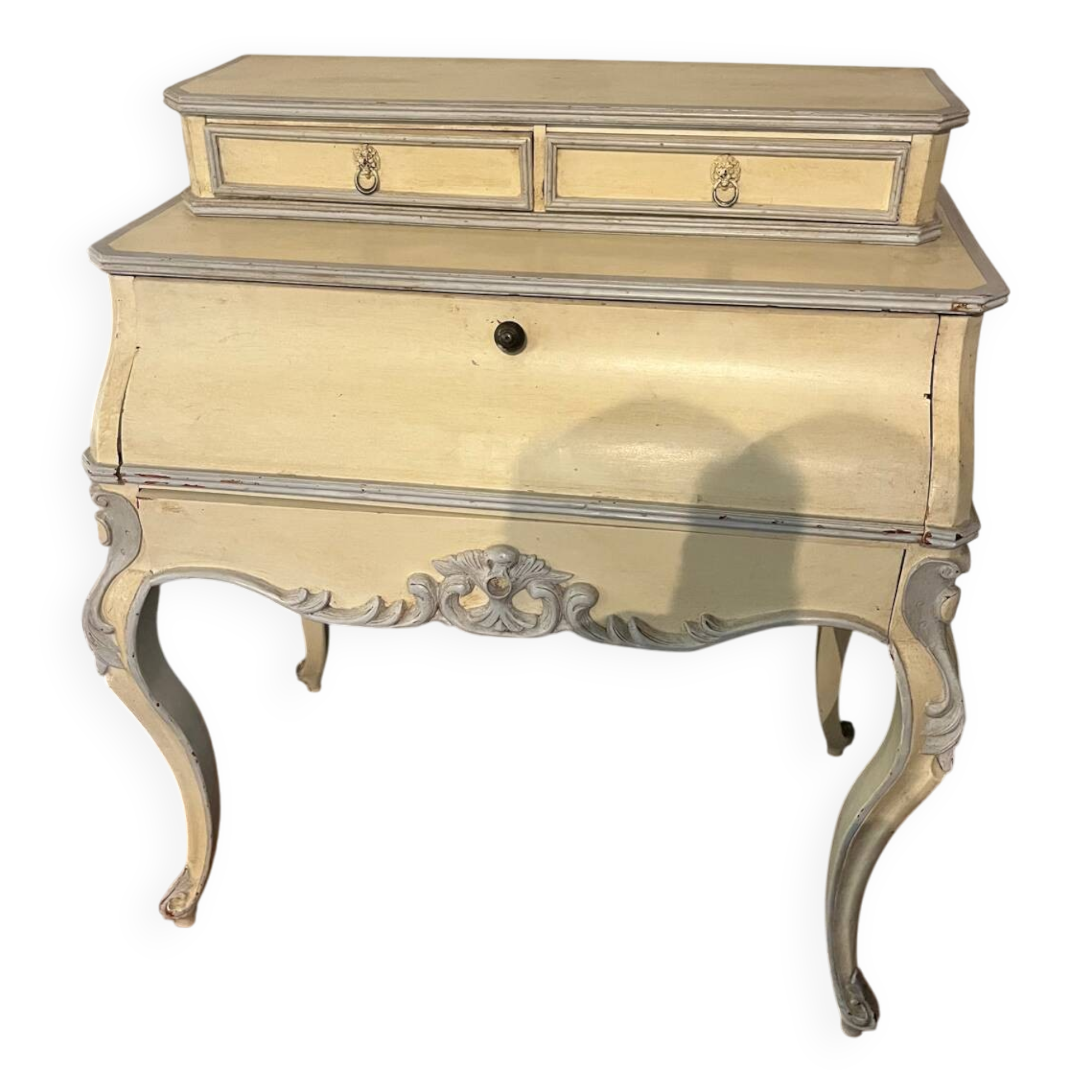 Wooden desk with patina