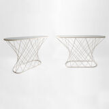 White twisted console table 1980s