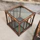 Two rattan and smoked glass tables, 1970