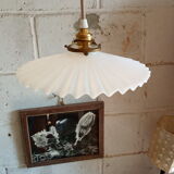 Old pleated opaline hanging