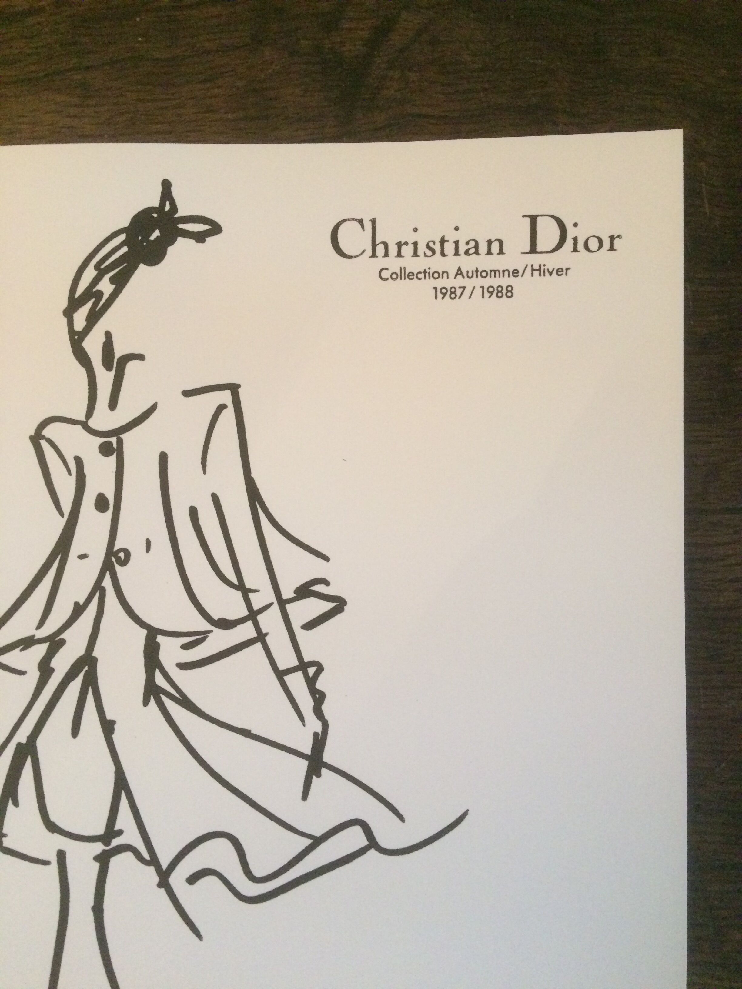 Illustration of press fashion Christian Dior  years 80