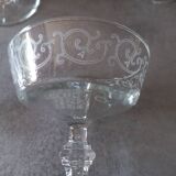 Lot 9 art deco Champagne glasses