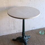 Round white marble bistro table