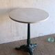 Round white marble bistro table