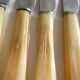 12 fruit knives, dessert. horn handle. length 19 cm