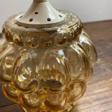 Portable pendant light in bubble glass