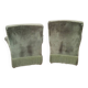 Olive green English armchairs