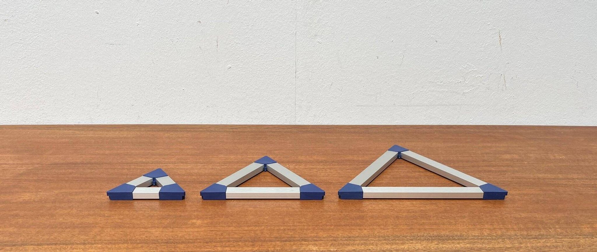 Postmodern triangular trivets by Jorgen Meldgaard for Menu, 1980s, set of 3.