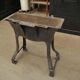 Industrial Console Fonte 1930 blue stone tray