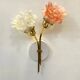 Double wall light with pink and white flower tulips brass LAMP-7103