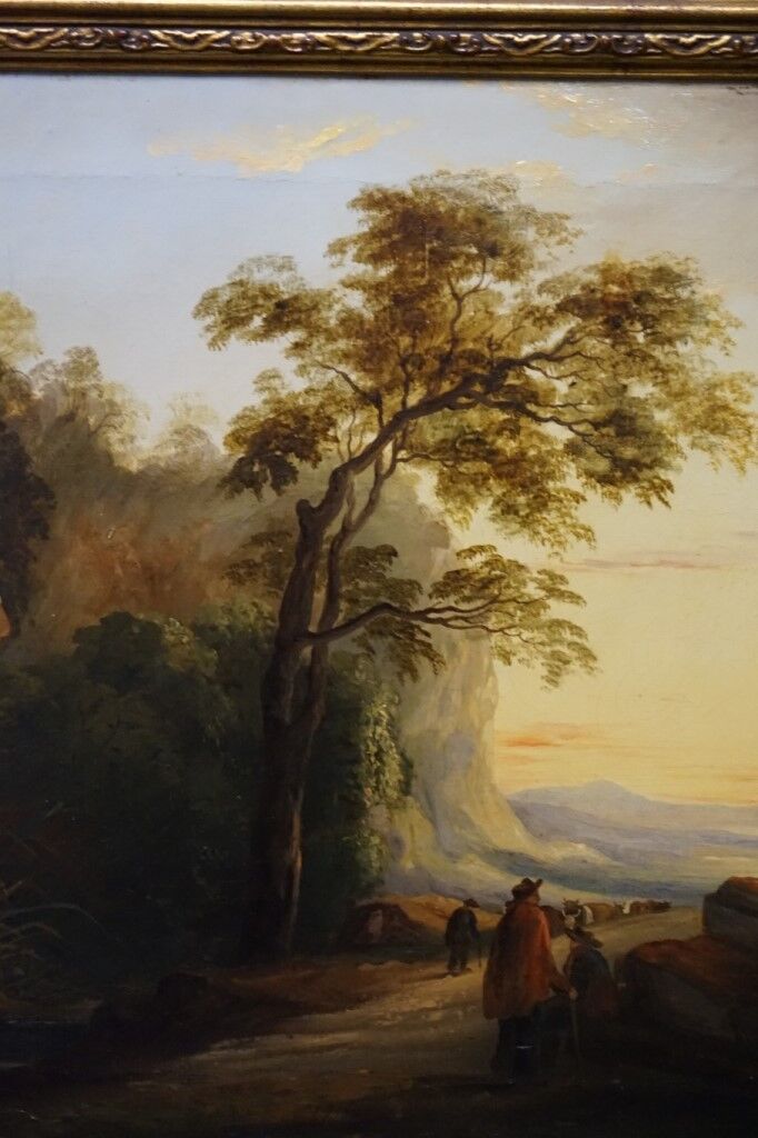 Landscape. Oil on a wooden panel.