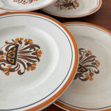 Set of 6 dessert plates Creil and Montereau model Œillet – Vaisse