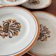 Set of 6 dessert plates Creil and Montereau model Œillet – Vaisse