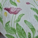 6 Rare Vintage Gien Earthenware Poppies Dessert Plates 60s