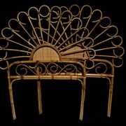 Bamboo and rattan headboard, handcrafted on the Côte d'Azur, 1960