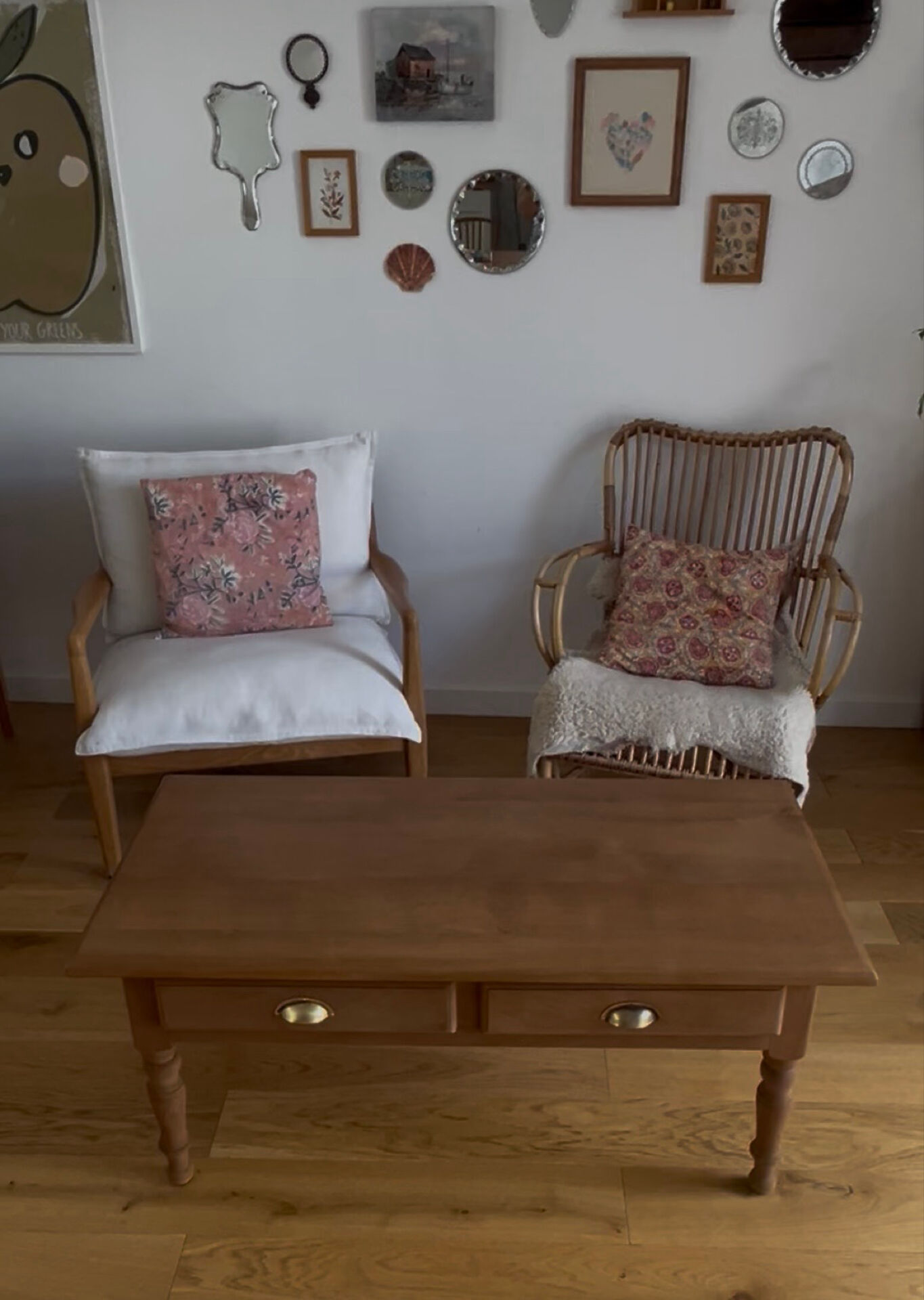Table basse rénovée