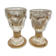 Pair of liqueur glasses 1900 known as "trompe couillon"