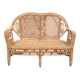 Peacock rattan bench