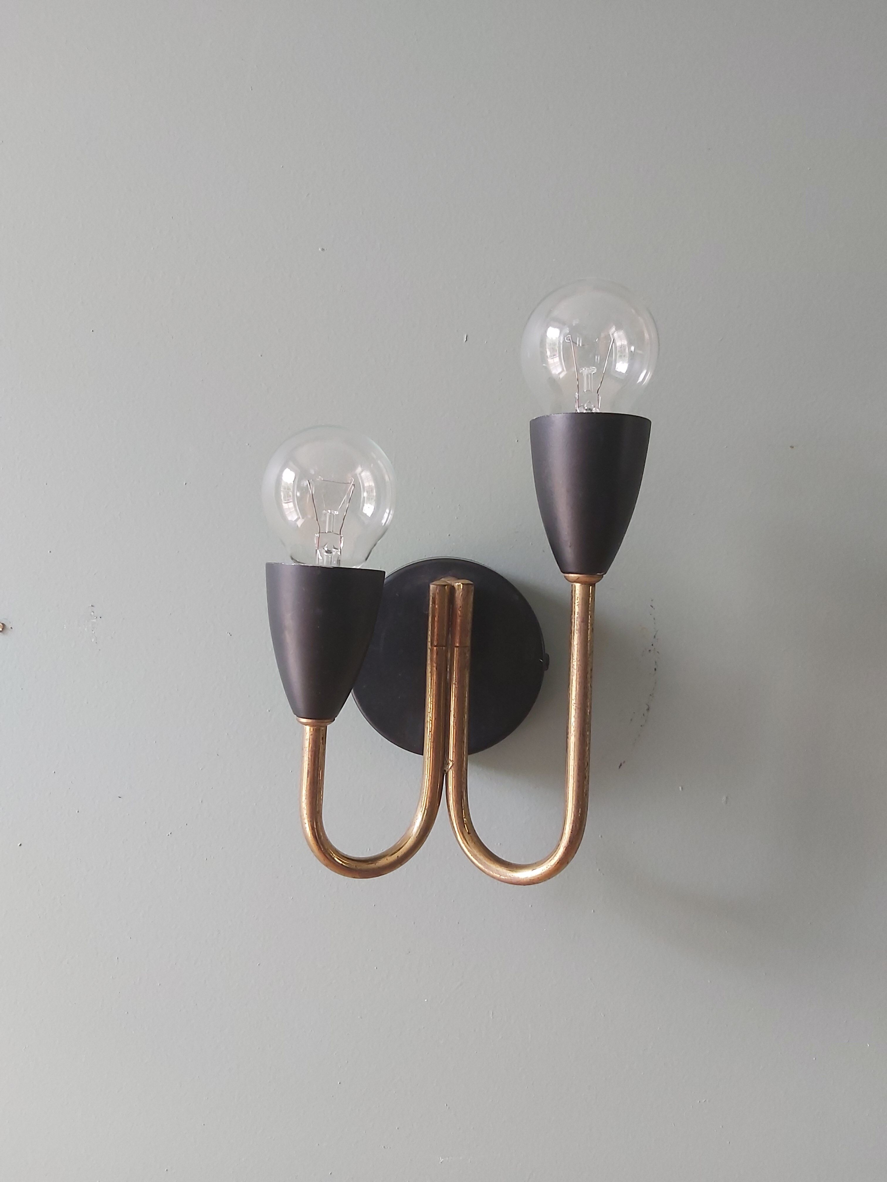 Vintage wall lamp, Italian design, 50s
