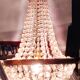 Lustre montgolfière ancien , grande taille, pampilles