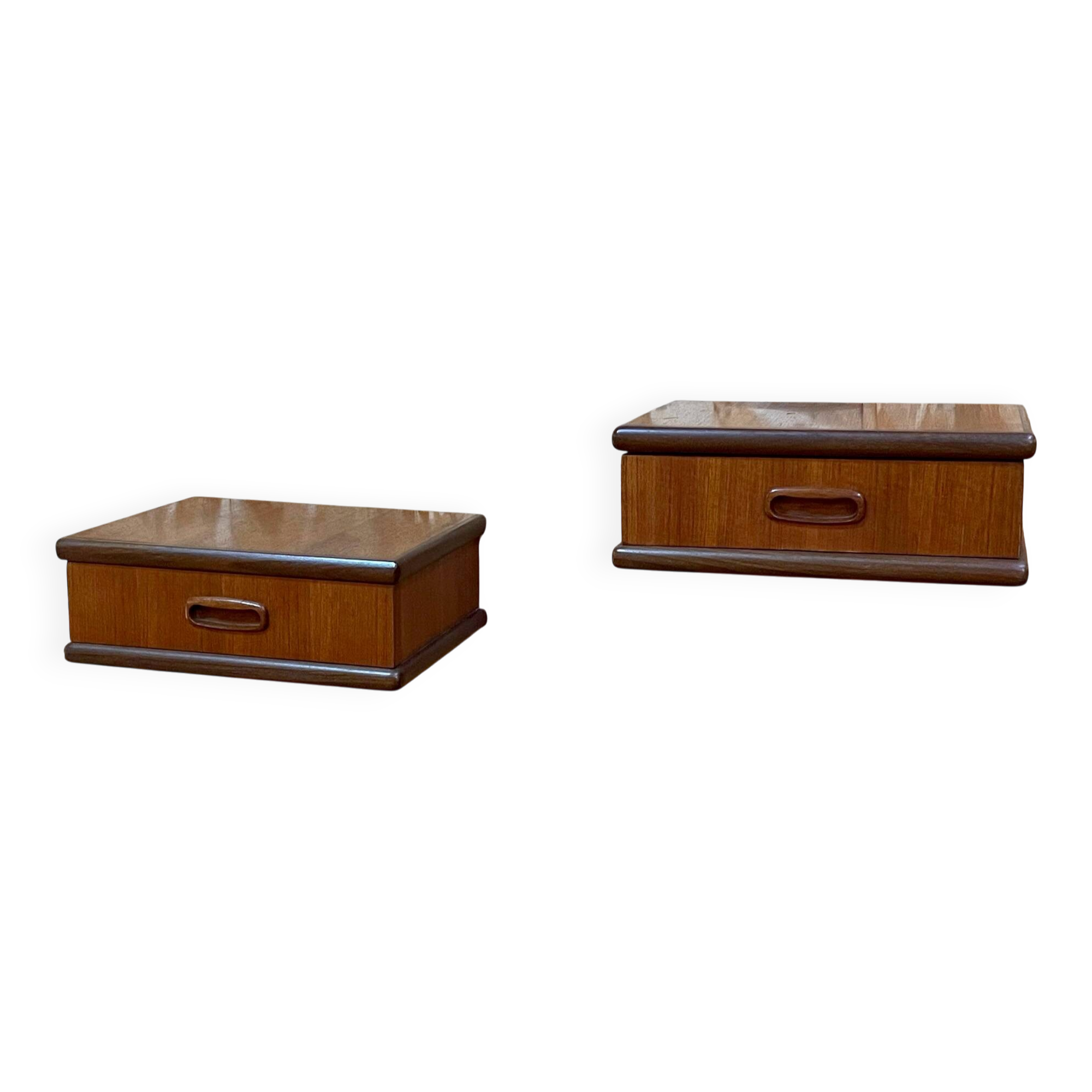 Scandinavian vintage teak bedside tables from the 1960s.