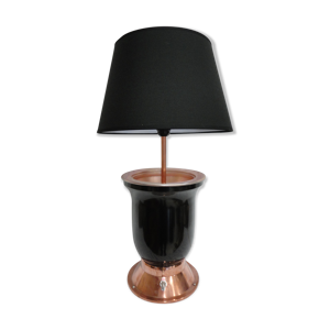 Lampe art déco noire - cuivre