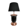 black and copper art deco lamp