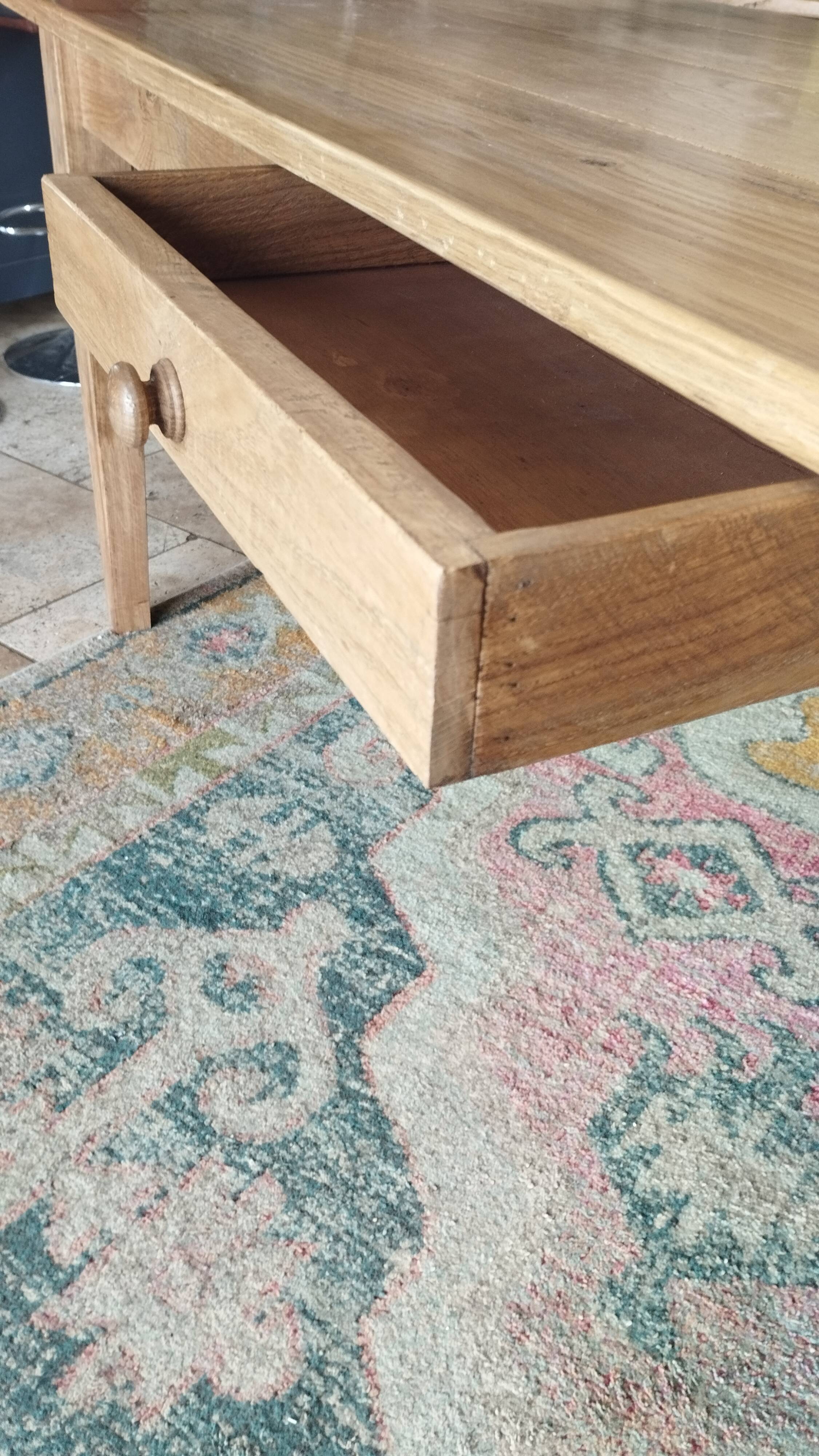Solid oak farmhouse table 220 X 80 cm