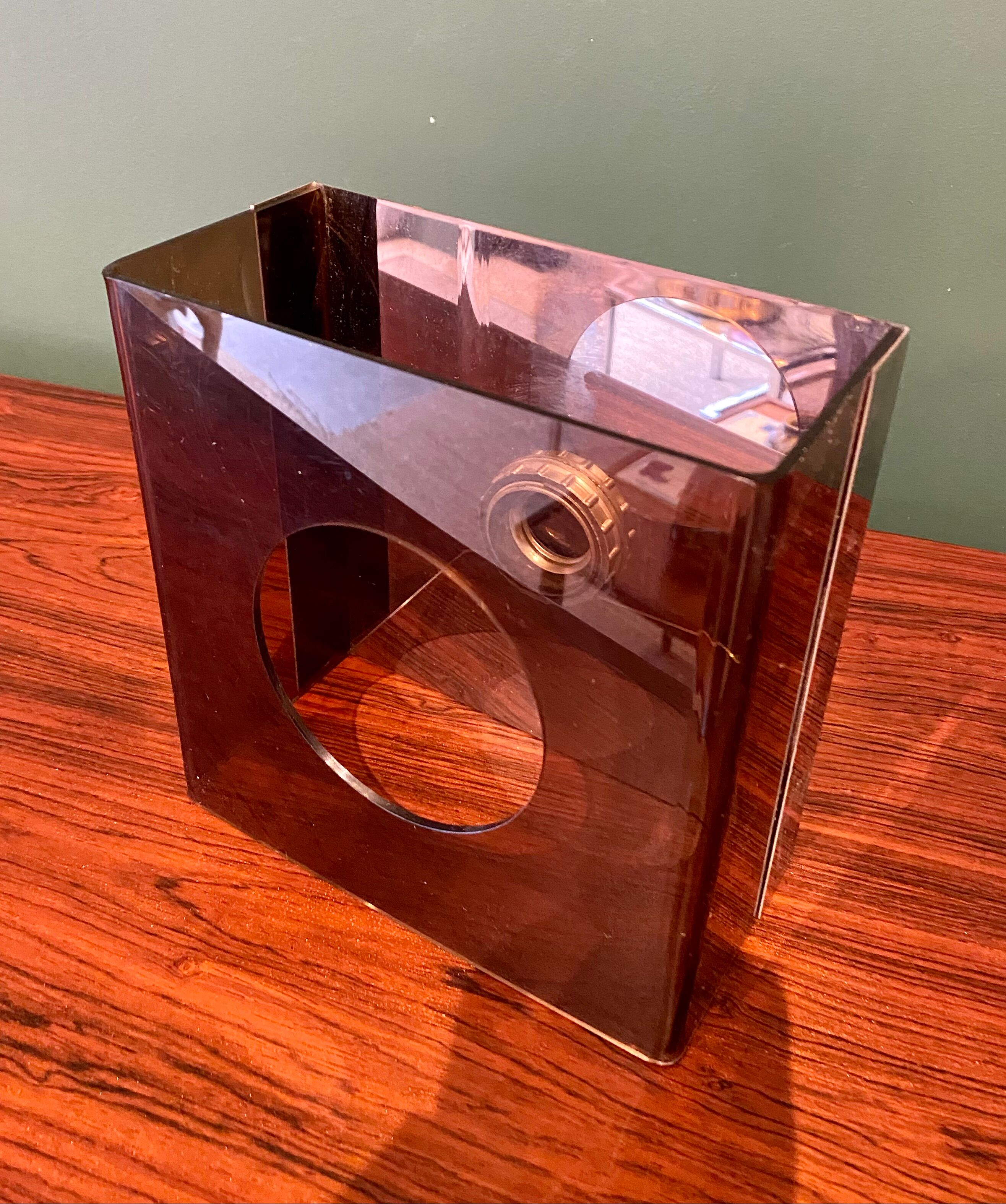 Wall lamp in smoked plexiglass