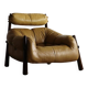Percival Lafer MP-81 lounge chair in yellow leather, Brazil 1970s