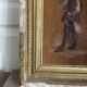 Antique Oil Wood Panel Framed Officer General Staff Hussar Signed 19th Century