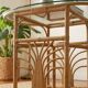 Small oval dining table in rattan "Double Gerbe" – Duo Rivie format