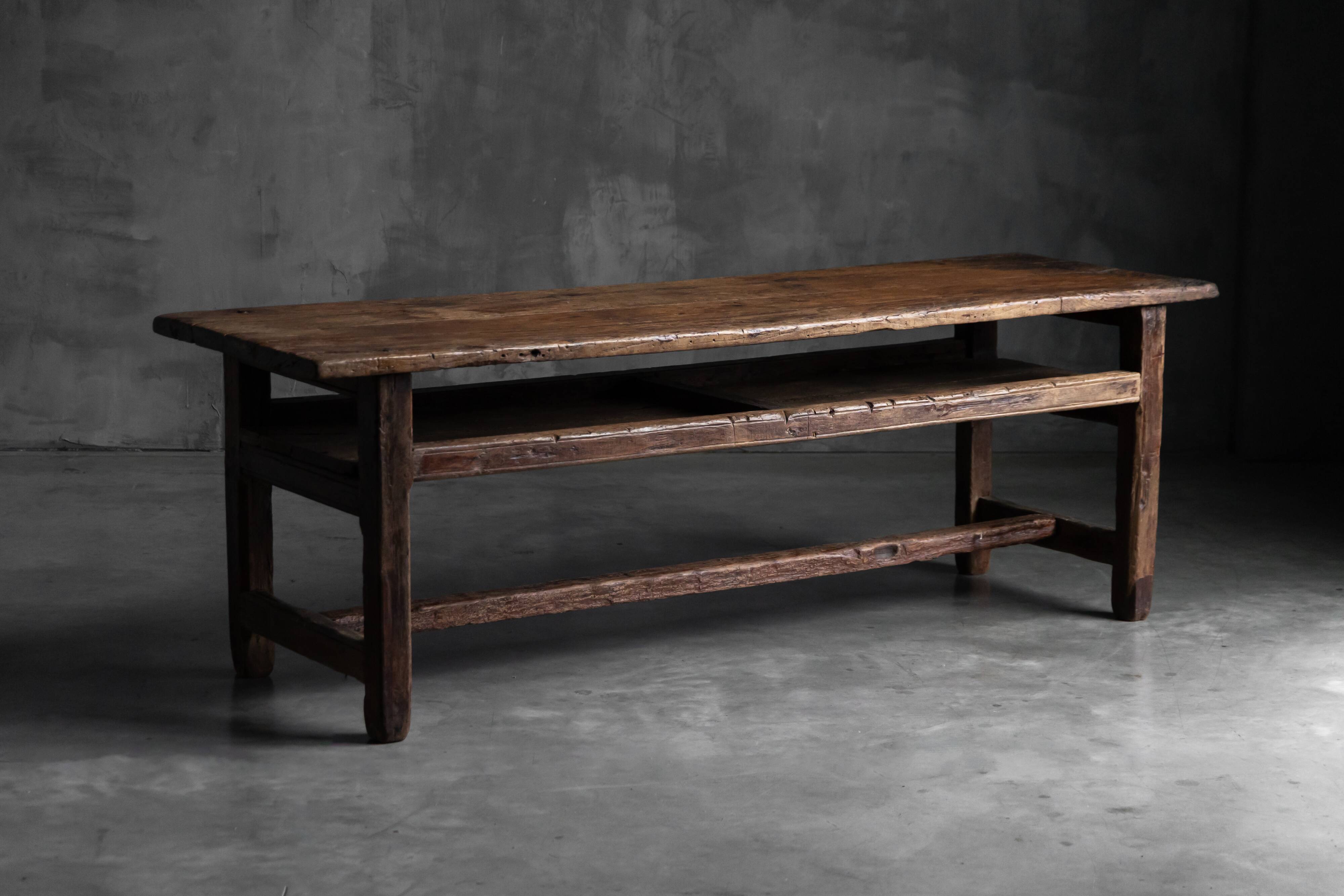 Wabi sabi farmhouse worktable, France, 19th century