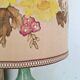Lampe dame jeanne  abat jour fleuri